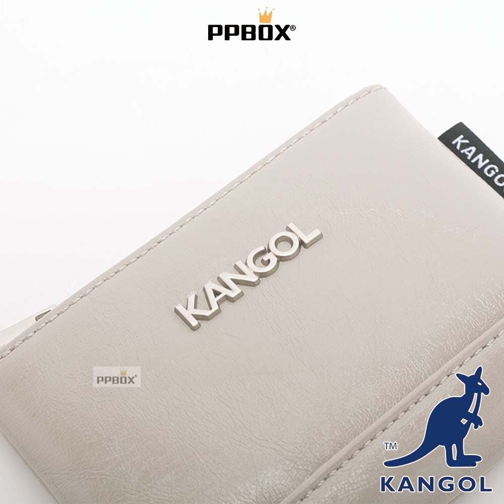 KANGOL 金屬LOGO 皮革零錢包 包包 【65528782】-細節圖6