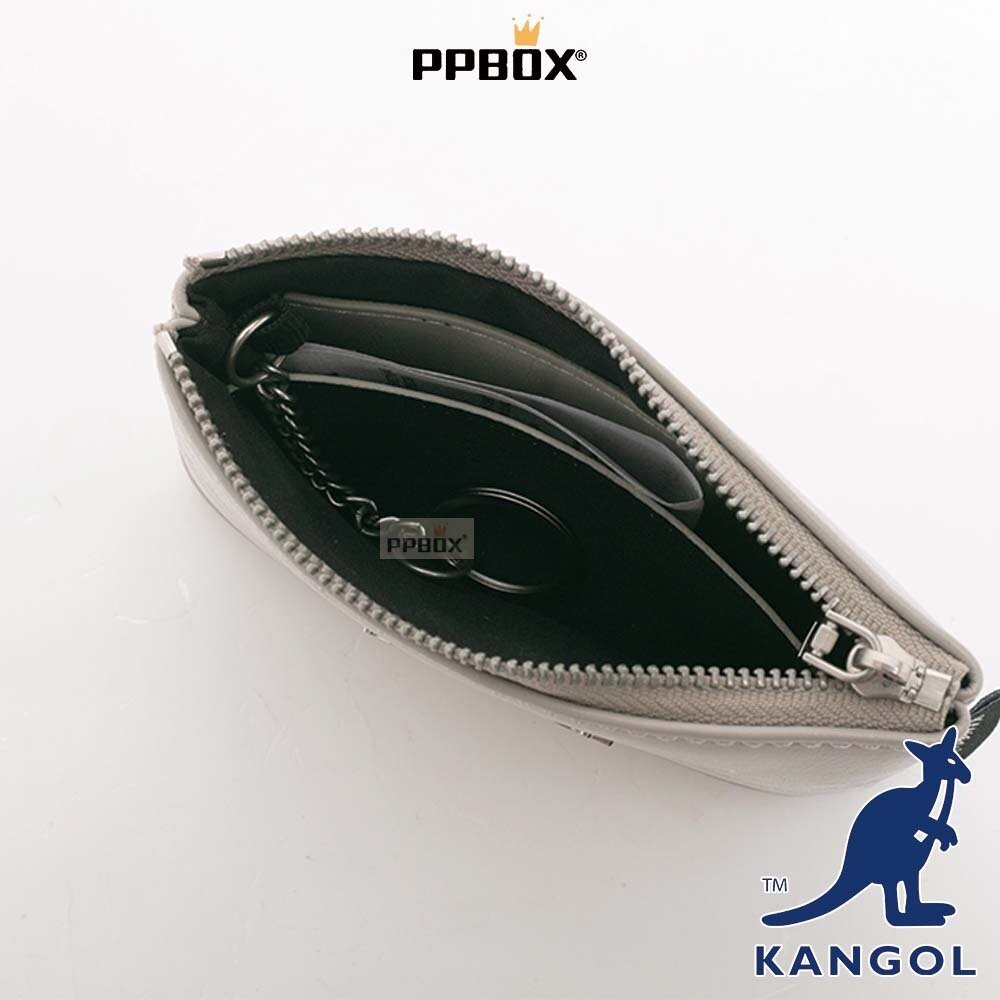 KANGOL 金屬LOGO 皮革零錢包 包包 【65528782】-細節圖7