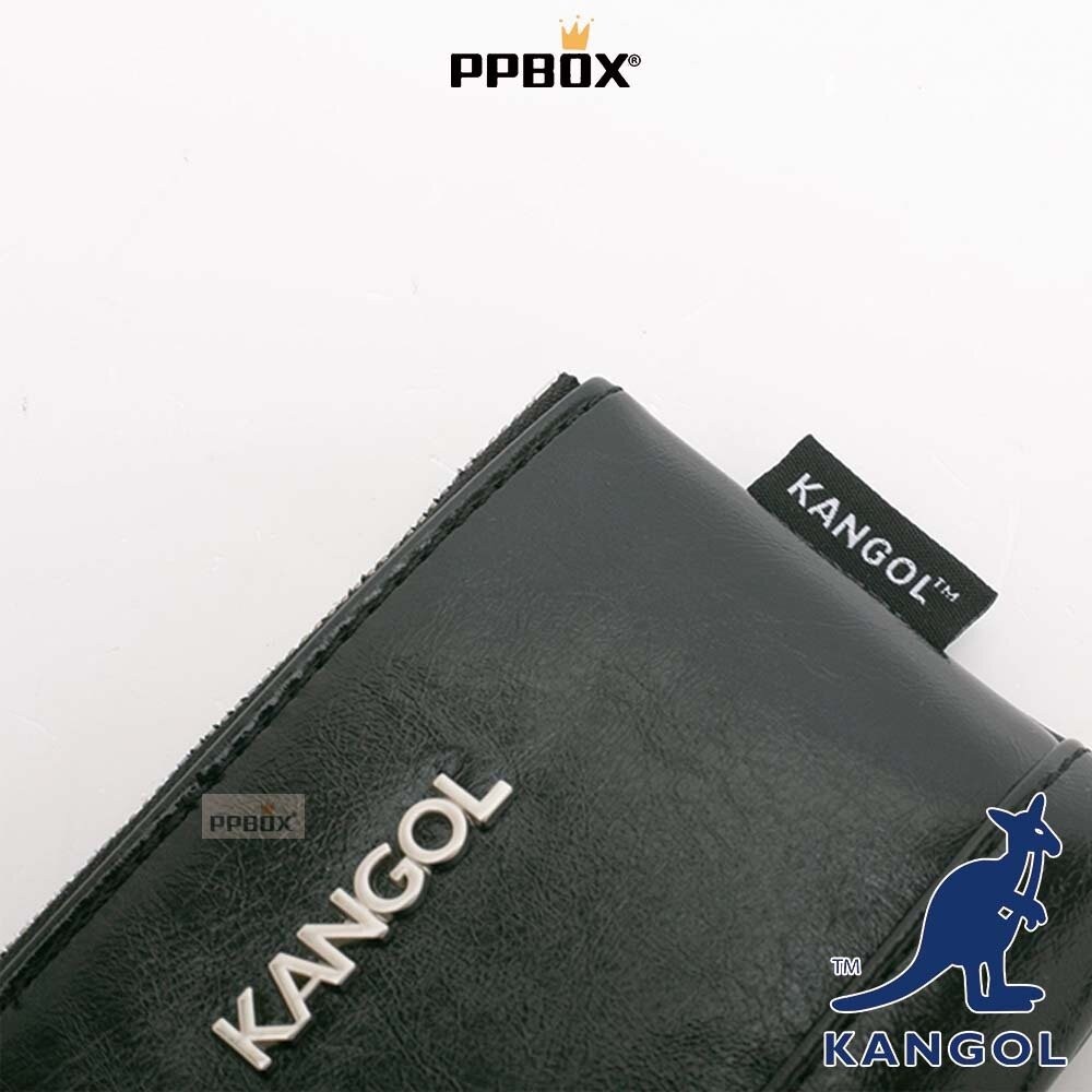 KANGOL 金屬LOGO 皮革零錢包 包包 【65528782】-細節圖8