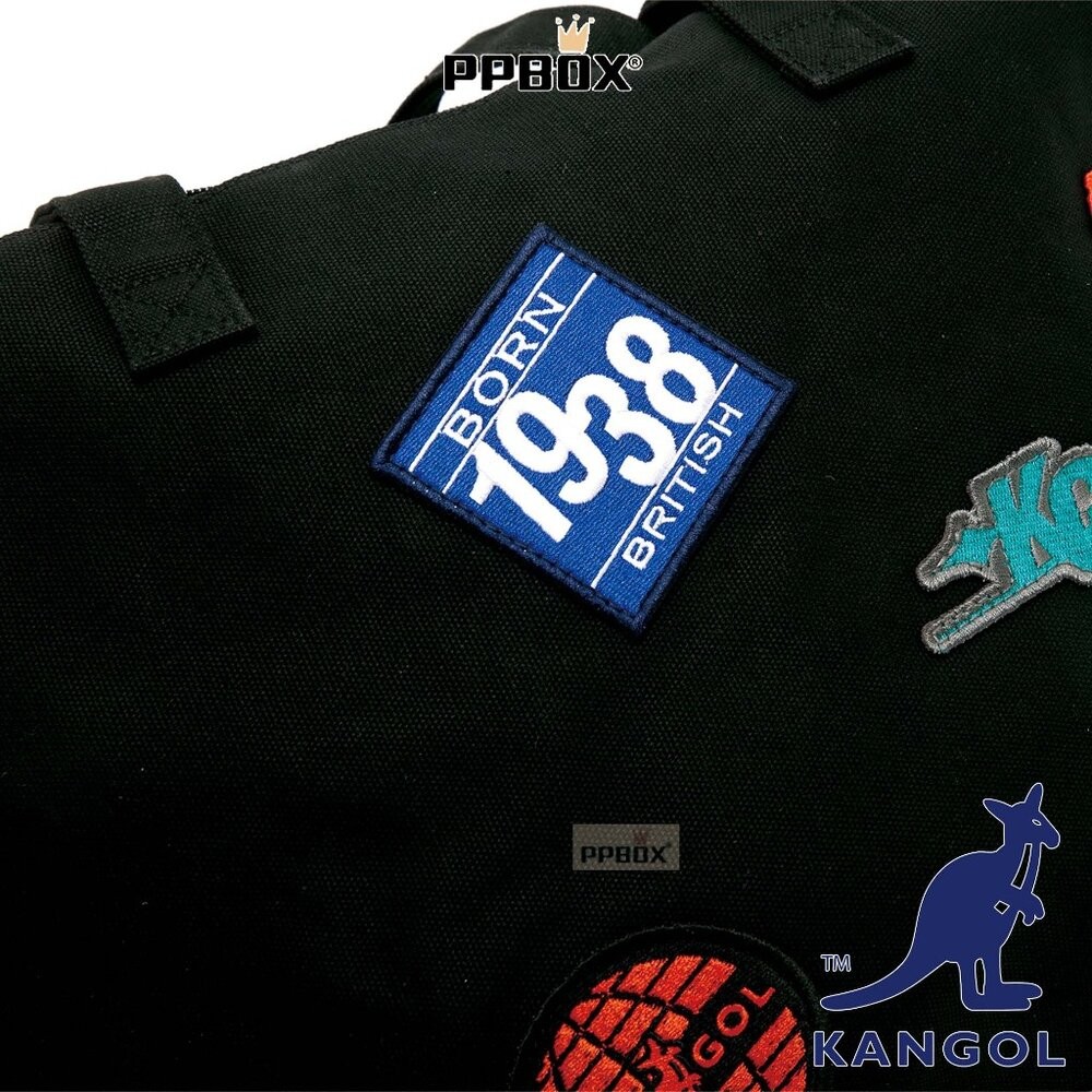 KANGOL 帆布 花樣貼繡潮玩托特包 包包 【66251715】-細節圖6