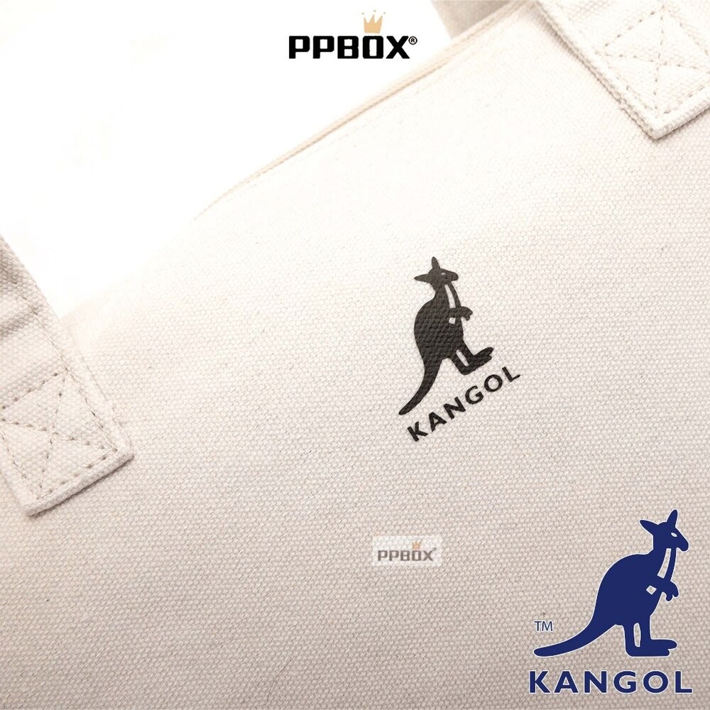 KANGOL 帆布 花樣貼繡潮玩托特包 包包 【66251715】-細節圖7