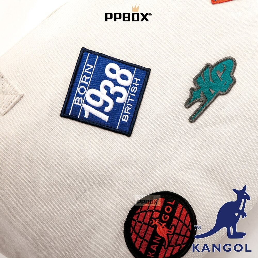 KANGOL 帆布 花樣貼繡潮玩托特包 包包 【66251715】-細節圖8