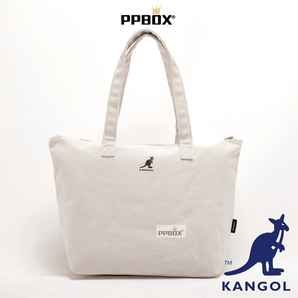 KANGOL 帆布 花樣貼繡潮玩托特包 包包 【66251715】-細節圖11