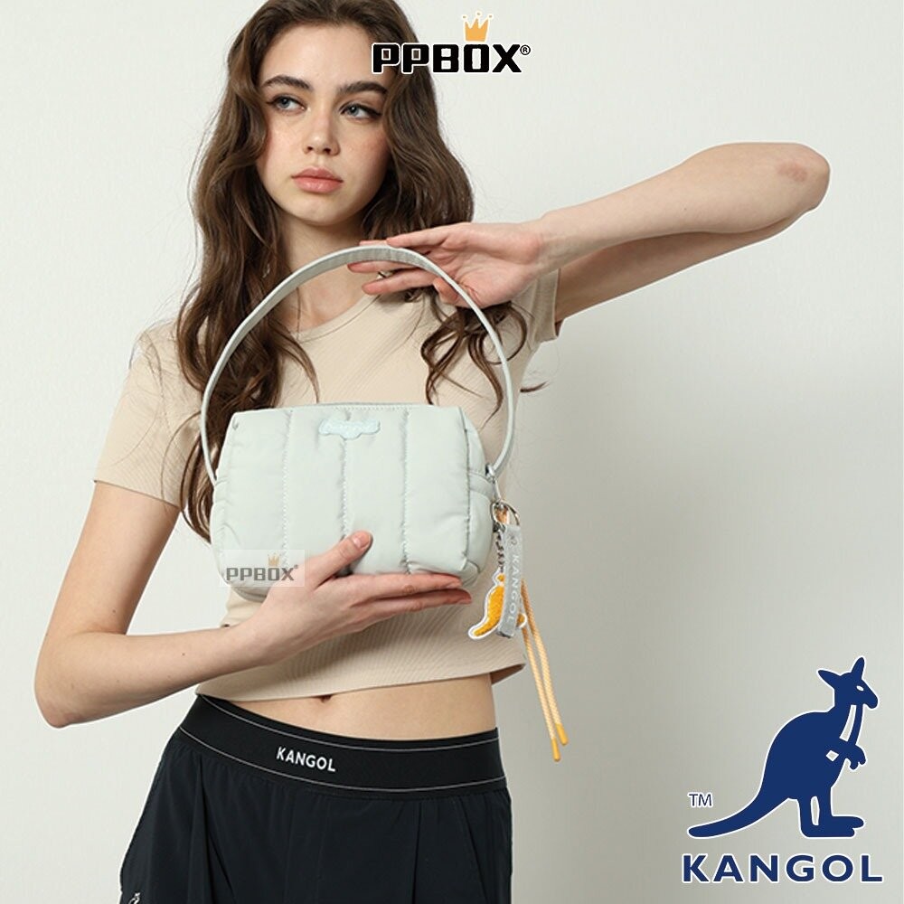 KANGOL 泡芙貝殼單肩包 附吊飾 附背帶 包包 【66251712】-細節圖2