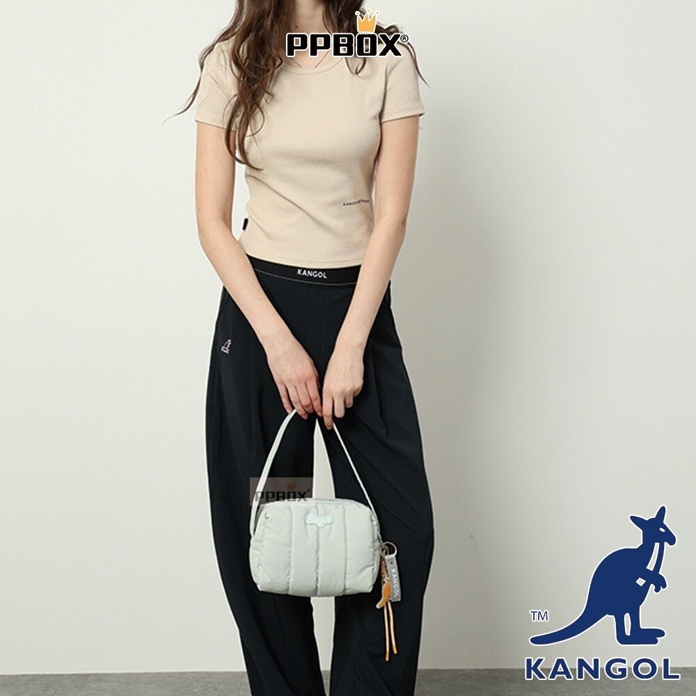 KANGOL 泡芙貝殼單肩包 附吊飾 附背帶 包包 【66251712】-細節圖3