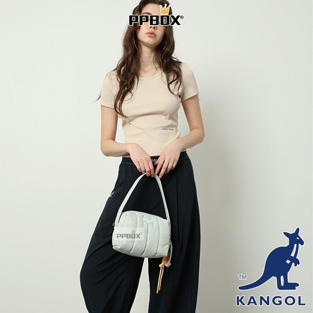 KANGOL 泡芙貝殼單肩包 附吊飾 附背帶 包包 【66251712】-細節圖4