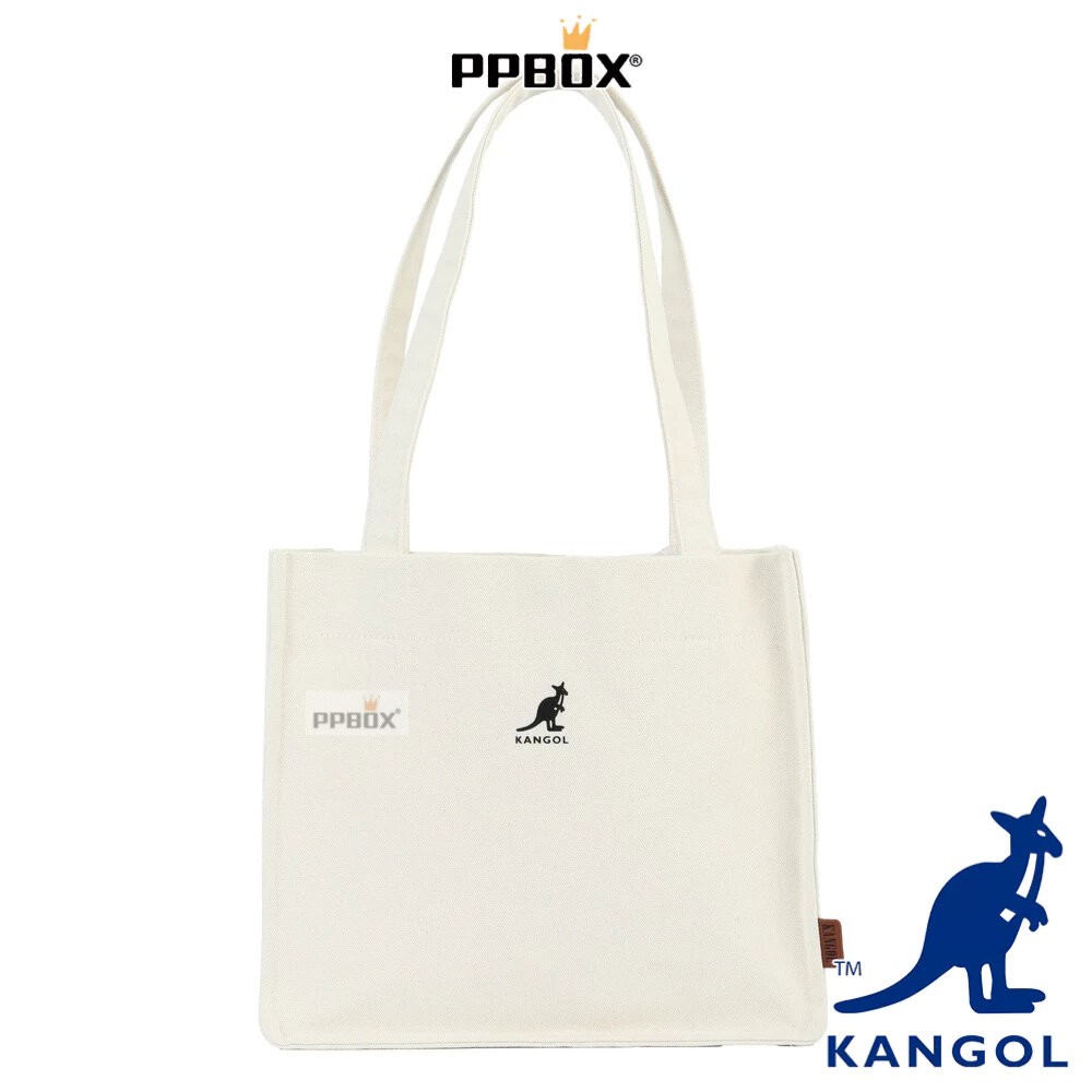 KANGOL 66251708 帆布皮標托特包 系列 包包-細節圖3