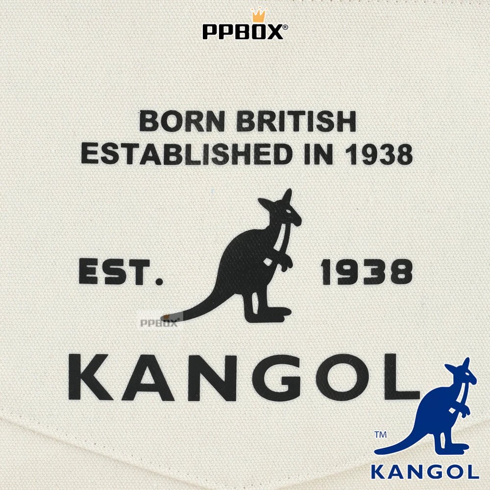KANGOL 66251708 帆布皮標托特包 系列 包包-細節圖8