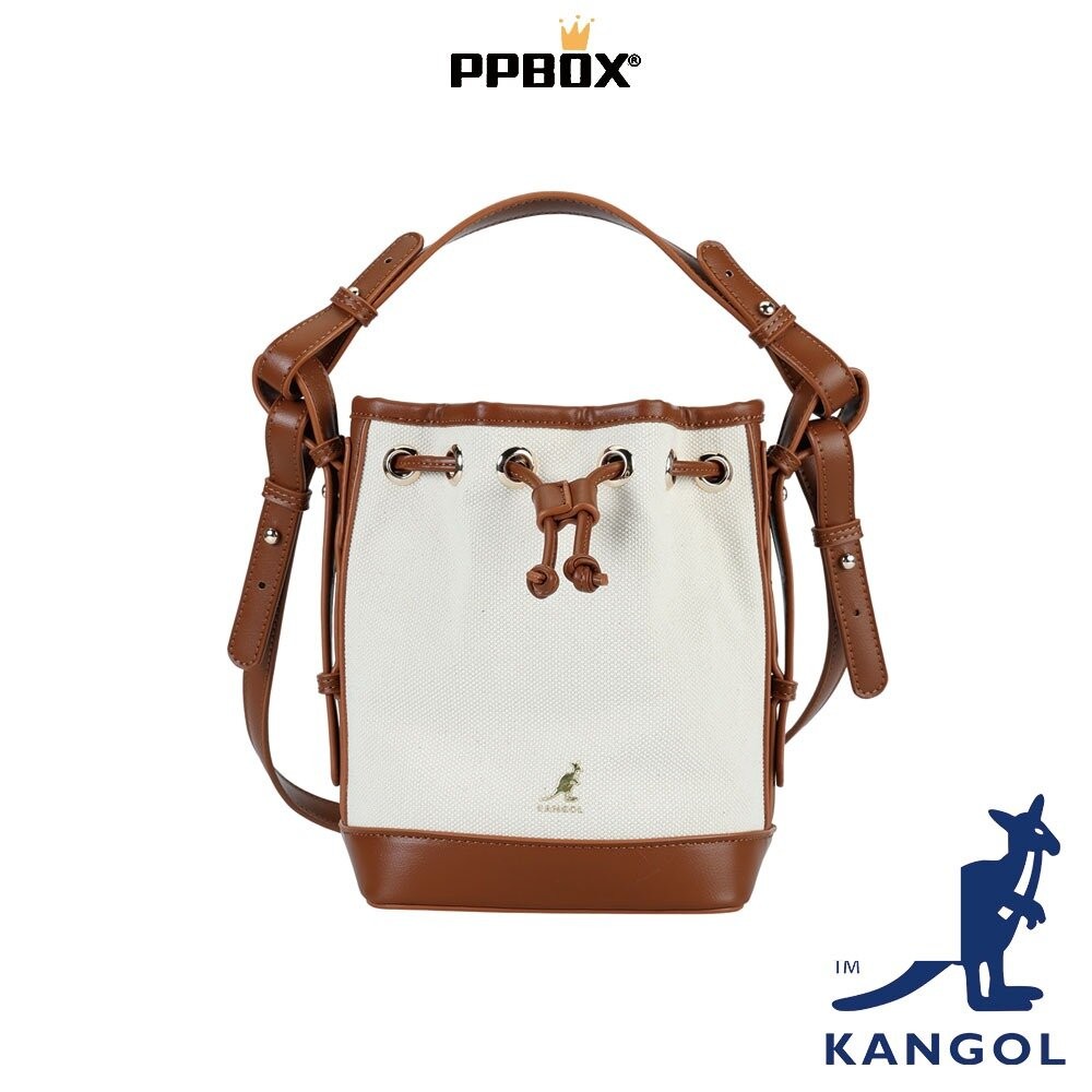 KANGOL 兩用皮配帆布水桶包 附背帶 包包 【66251711】-規格圖9