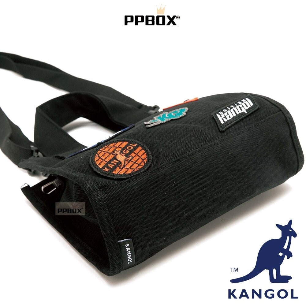 KANGOL 花樣貼繡潮玩方塊包 附背帶 包包 【66251716】-細節圖6
