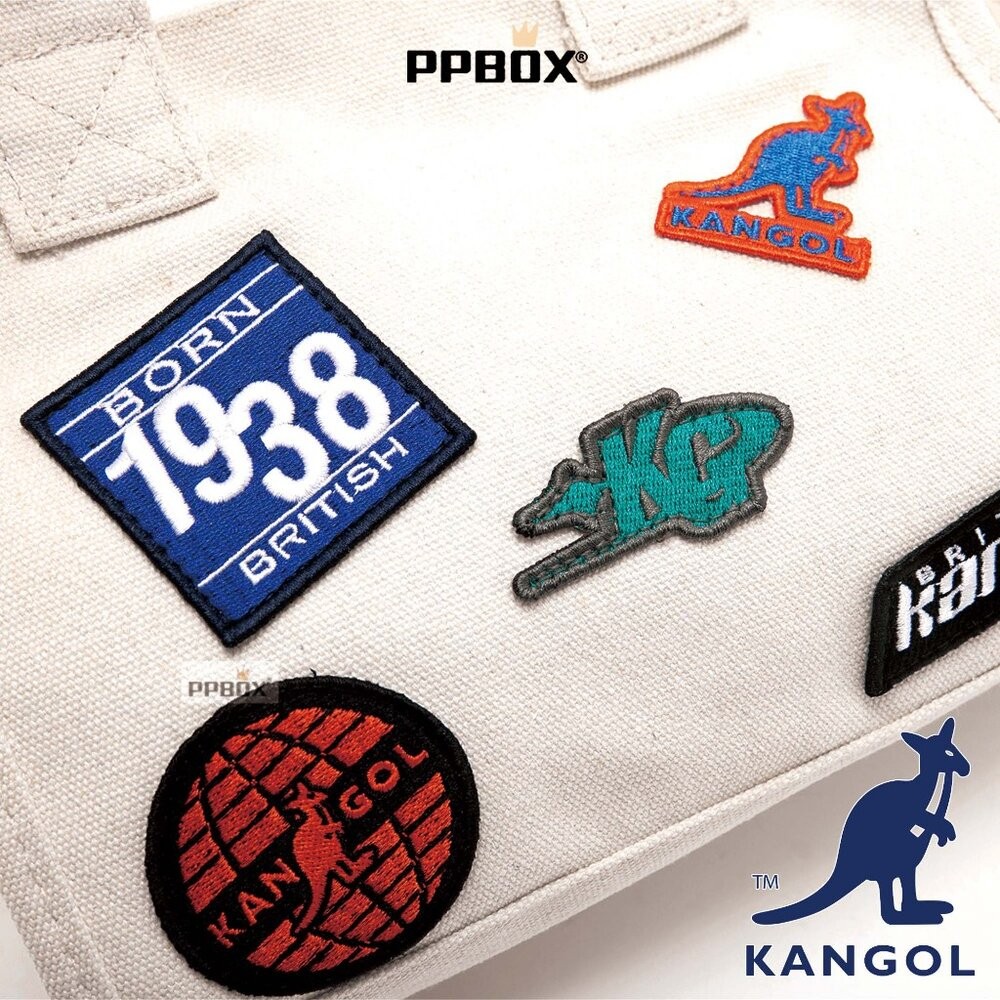 KANGOL 花樣貼繡潮玩方塊包 附背帶 包包 【66251716】-細節圖7