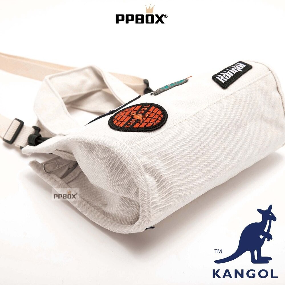 KANGOL 花樣貼繡潮玩方塊包 附背帶 包包 【66251716】-細節圖9