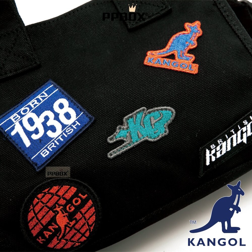 KANGOL 花樣貼繡潮玩方塊包 附背帶 包包 【66251716】-細節圖10