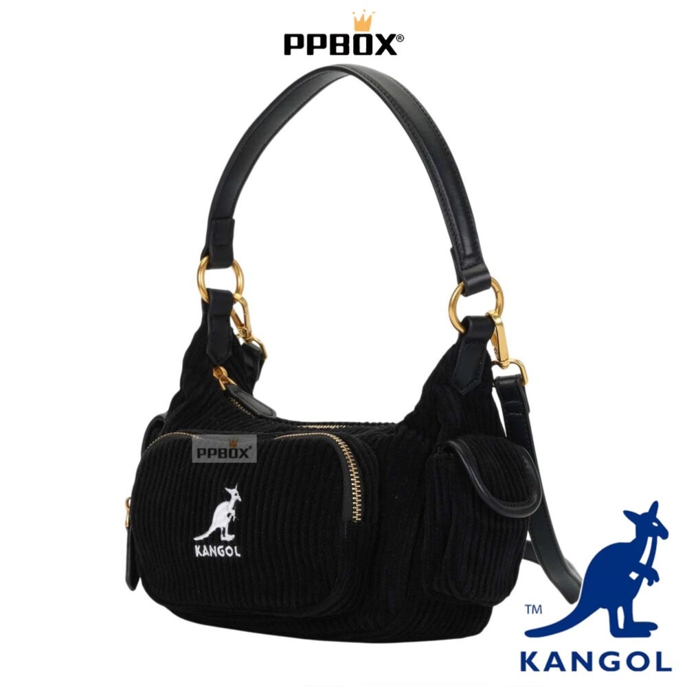 KANGOL 袋鼠 燈芯絨 半月包 66551709 時尚 包包-細節圖3