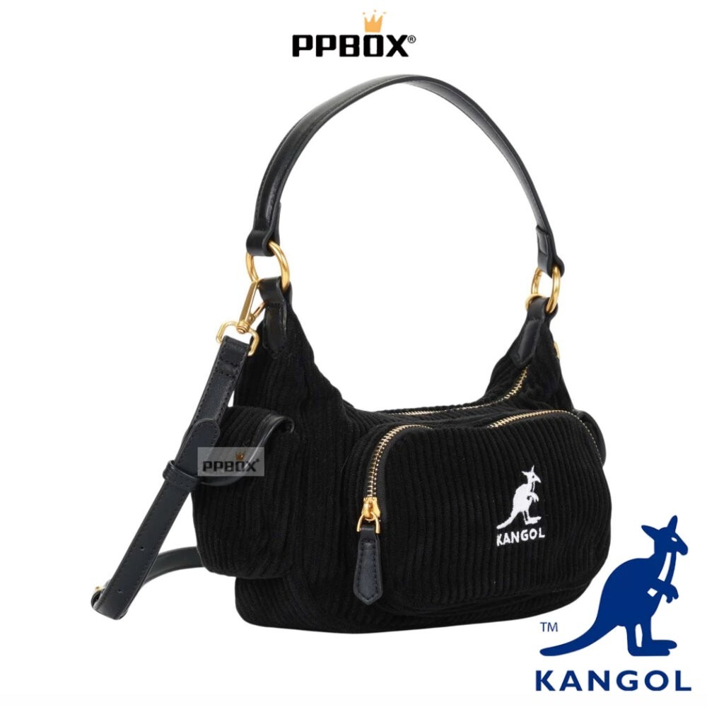 KANGOL 袋鼠 燈芯絨 半月包 66551709 時尚 包包-細節圖4