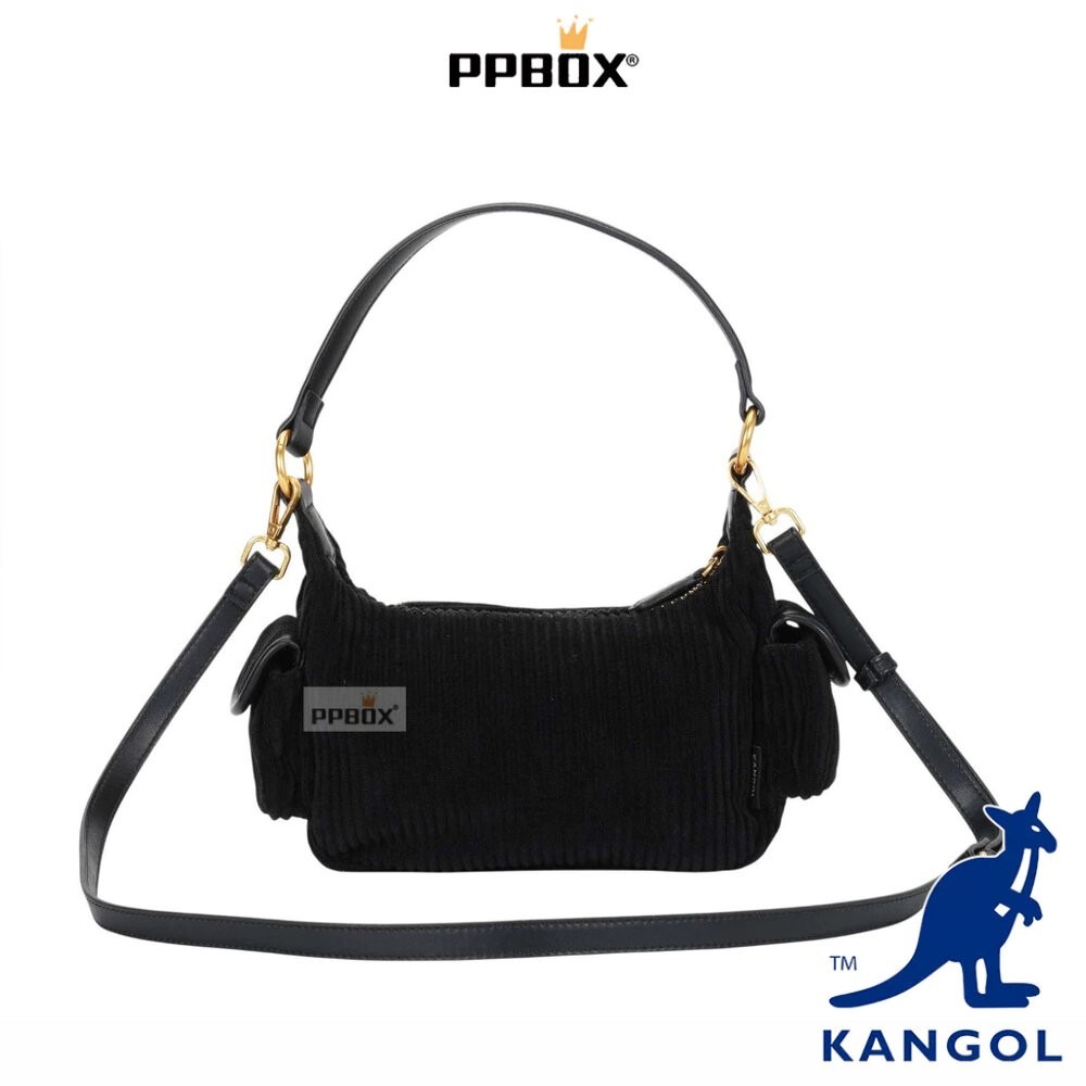 KANGOL 袋鼠 燈芯絨 半月包 66551709 時尚 包包-細節圖5