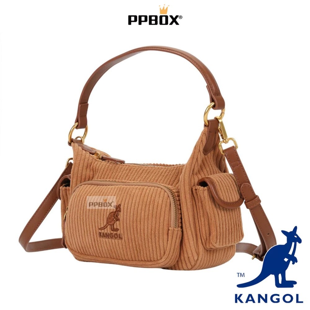 KANGOL 袋鼠 燈芯絨 半月包 66551709 時尚 包包-細節圖8