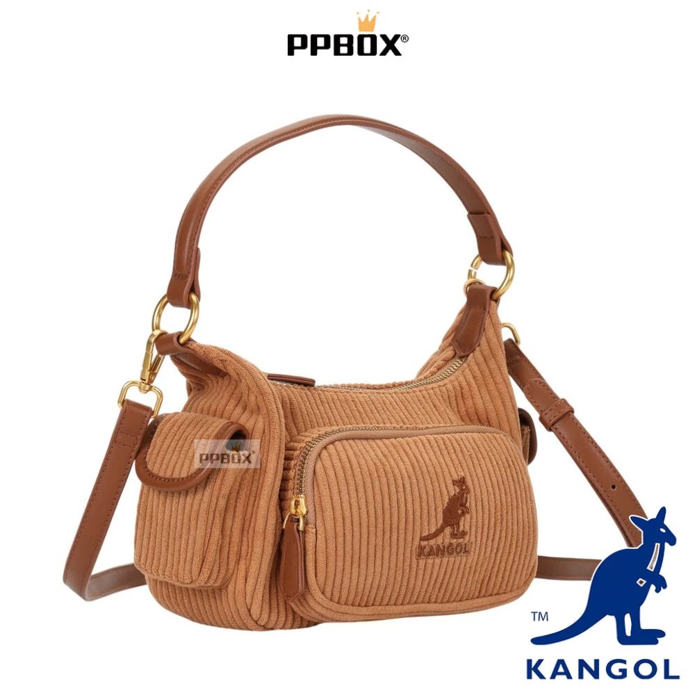 KANGOL 袋鼠 燈芯絨 半月包 66551709 時尚 包包-細節圖9