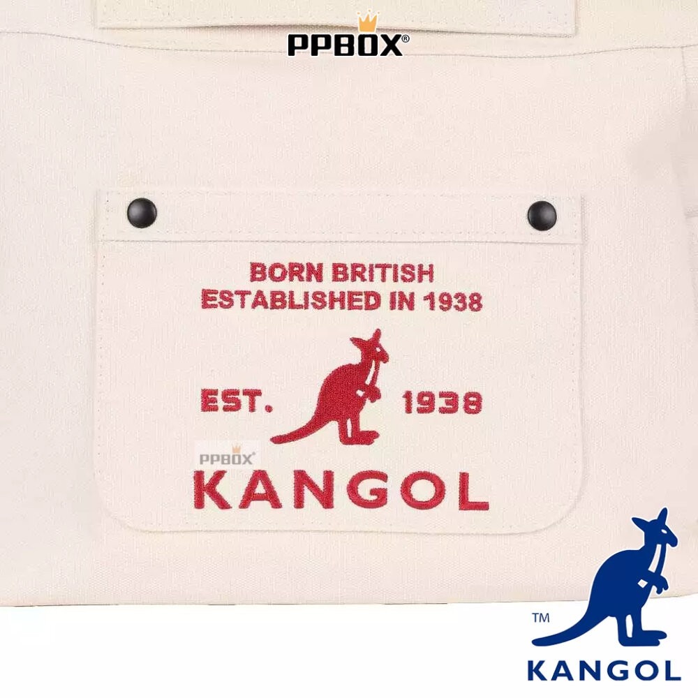 KANGOL 袋鼠 帆布口袋側背包 66551707 時尚 包包-細節圖4