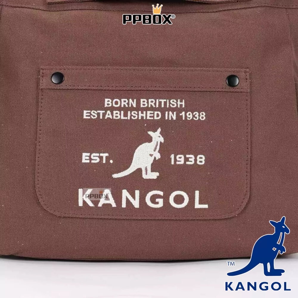 KANGOL 袋鼠 帆布口袋側背包 66551707 時尚 包包-細節圖6