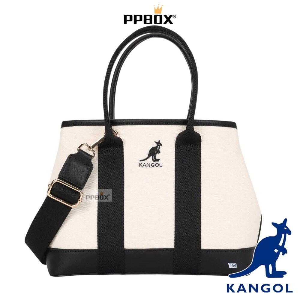 KANGOL 袋鼠 帆布托特包 附背帶 66258704 時尚 包包-細節圖9