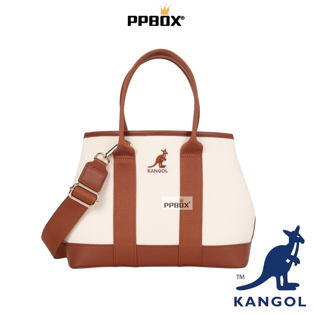 KANGOL 袋鼠 帆布托特包 附背帶 66258704 時尚 包包-細節圖10