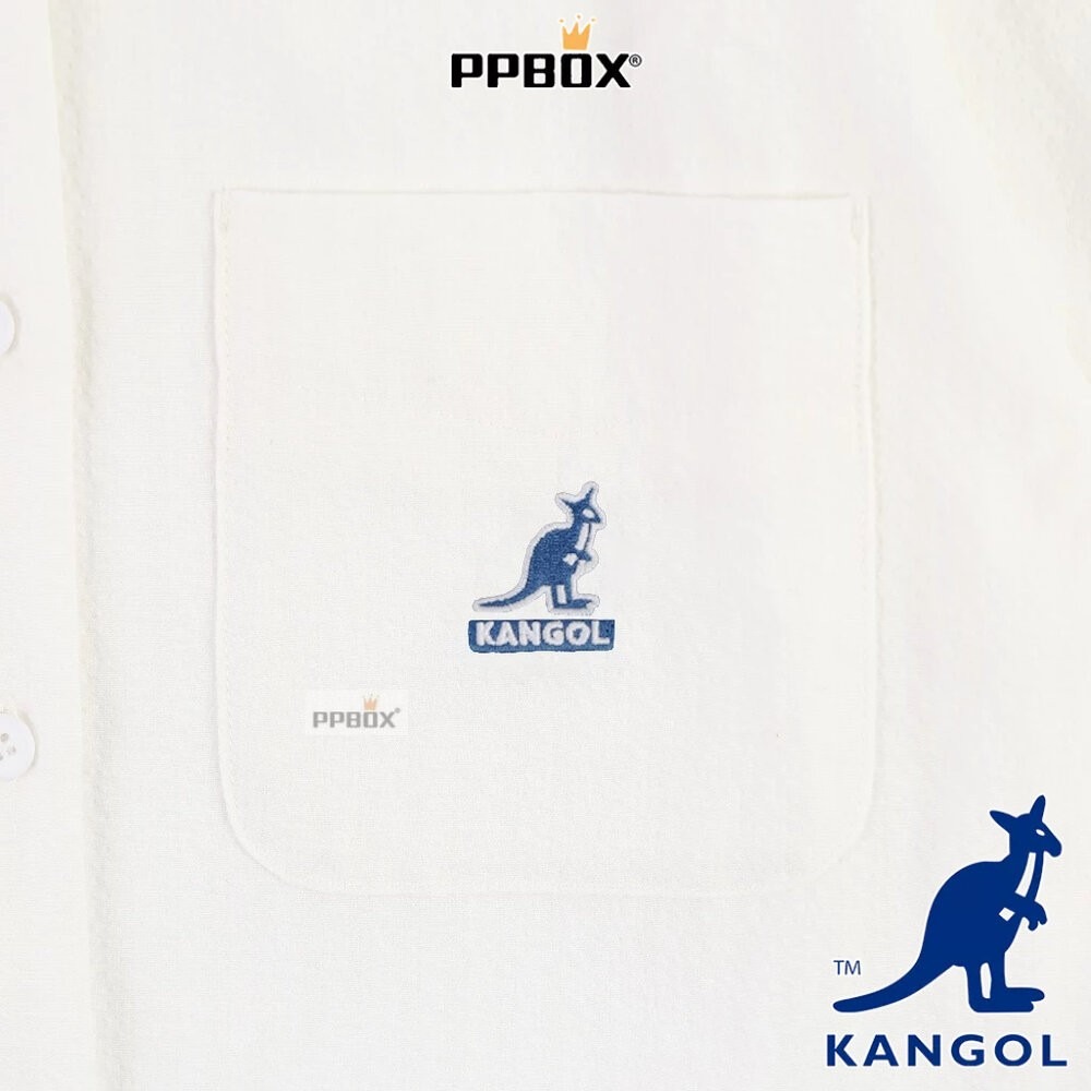 KANGOL 袋鼠 女裝寬版襯衫外套 66521470 時尚-細節圖4