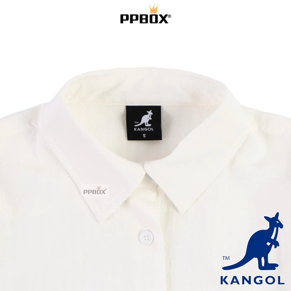 KANGOL 袋鼠 女裝寬版襯衫外套 66521470 時尚-細節圖5