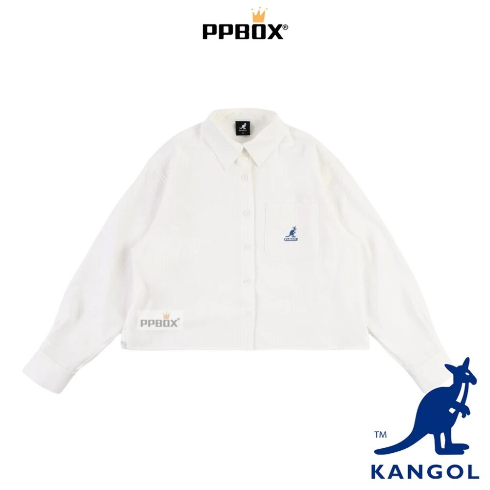 KANGOL 袋鼠 女裝寬版襯衫外套 66521470 時尚-細節圖9