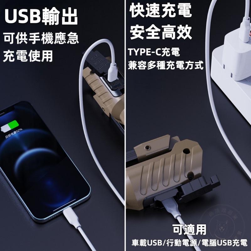 尚玲瓏百貨 台灣現貨 🇹🇼 三色光切換 COB工作燈 磁吸燈 Type-C充電多功能工作燈 自然光 白光照明 紅光警示-細節圖4