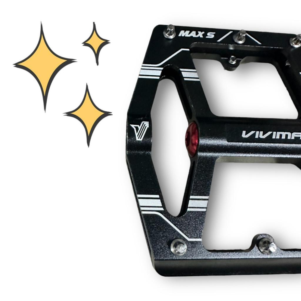 尚玲瓏百貨 Vivimax MAX S ✨霧面黑✨CNC鋁合金踏板 雙培林踏板 登山車公路車小折小徑-細節圖4