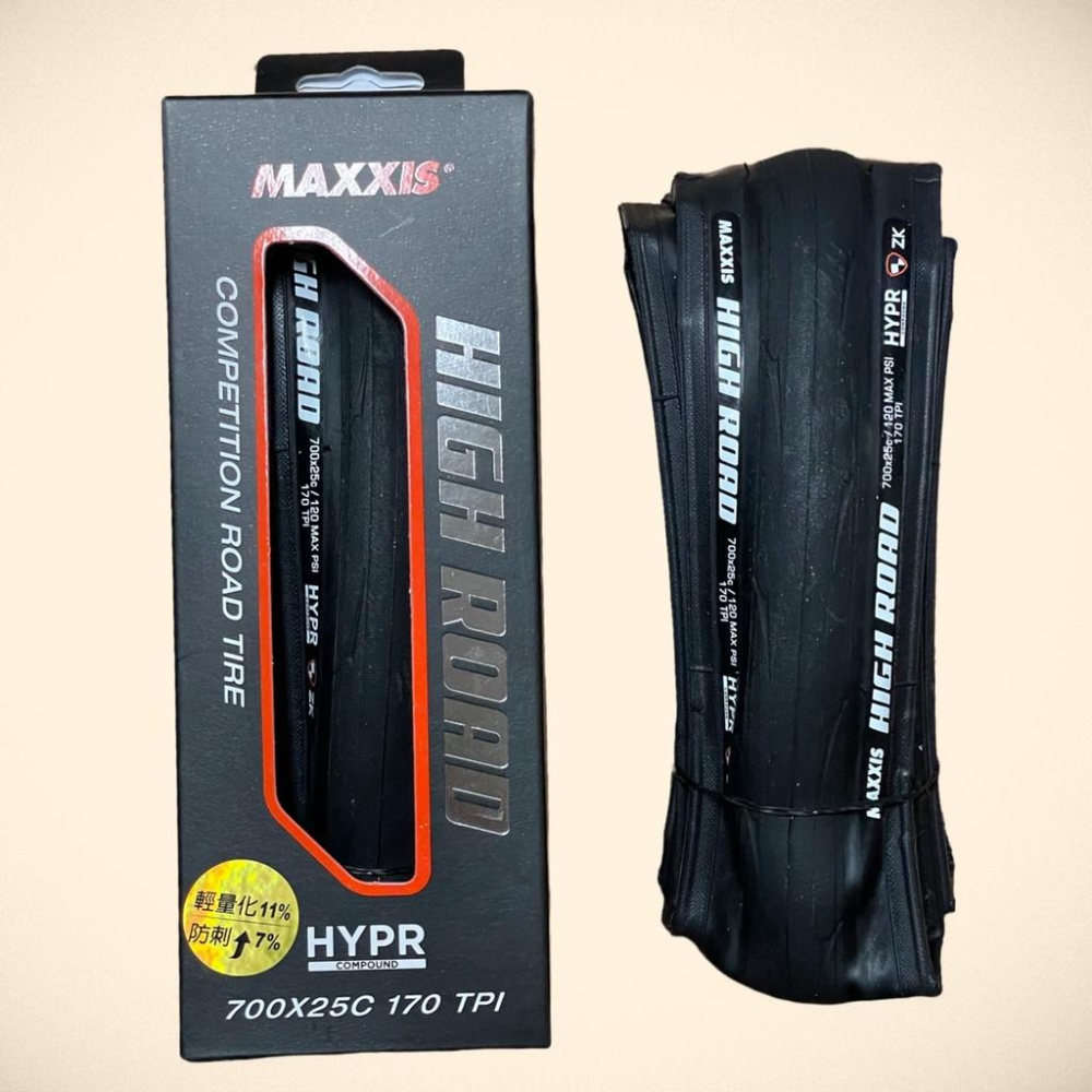 尚玲瓏百貨 Maxxis NEW High Road 700x25 M228 全能競賽可折外胎 ZK防刺 附內胎-細節圖4