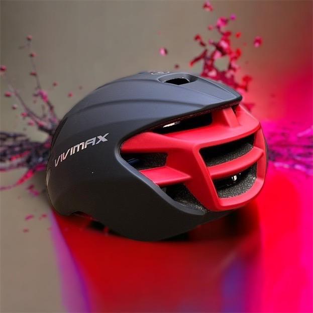 尚玲瓏百貨  VIVIMAX ALFA✨消光黑/消光紅✨ 自行車安全帽 極光貼標 空氣力學安全帽-細節圖3