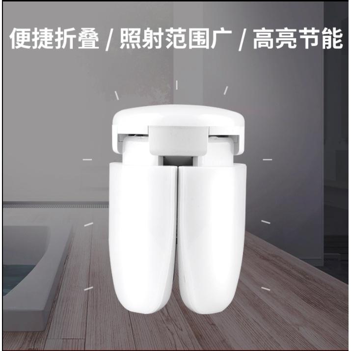 尚玲瓏百貨  60w e27 四葉 燈泡 可折疊 探照燈 戶外燈 工作燈 露營 工地 穩定 長亮-細節圖3