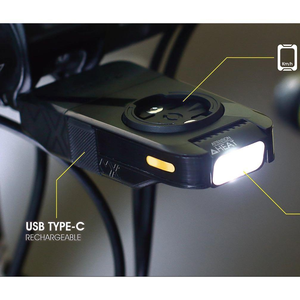 尚玲瓏百貨 MOON 龍頭碼錶座 整合式 頭燈 適合 bryton garmin 前車燈 400流明【MX】-細節圖3