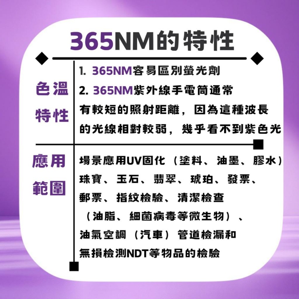 台灣現貨🇹🇼  365nm 專業級充電紫光手電筒 uv膠固化 UV紫外線 檢驗螢光防偽 驗鈔燈 TYPE-C-細節圖2