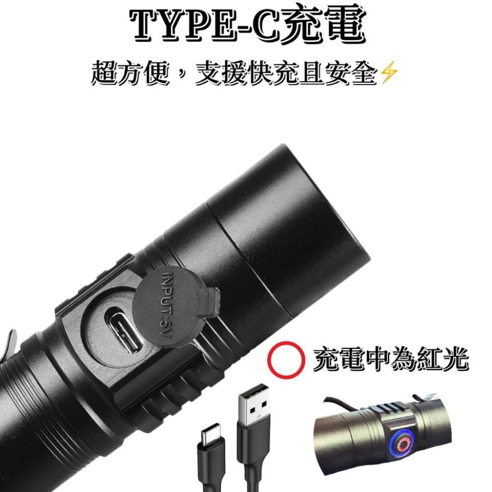 台灣現貨🇹🇼  365nm 專業級充電紫光手電筒 uv膠固化 UV紫外線 檢驗螢光防偽 驗鈔燈 TYPE-C-細節圖7