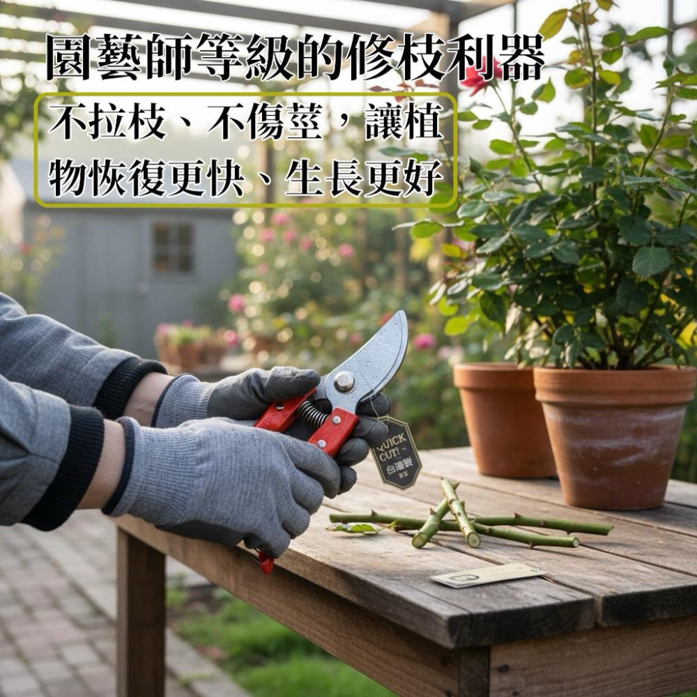 現貨｜KUUSA 台灣製 SK-5 高碳鋼花剪 21cm｜園藝剪 盆栽剪 採果剪 專業修枝剪-細節圖2