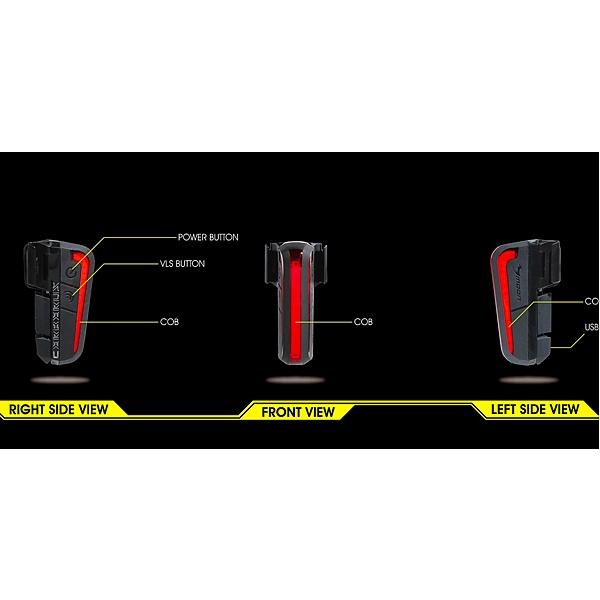 現貨 Moon【CERBERUS】尾燈廣角 扁管 三面 COB 自行車後車燈 後燈 USB typeC 充電-細節圖3