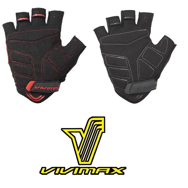 尚玲瓏百貨  VIVIMAX G1N 騎行萊卡反光透氣運動半指防滑手套 自行車短指GEL三角抗震手套-細節圖2