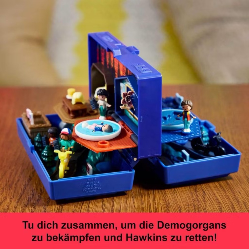 現貨 全新 正版 polly pocket Office 口袋波莉 怪奇物語 聯名收藏款 迷你娃娃屋 紀念款-細節圖4