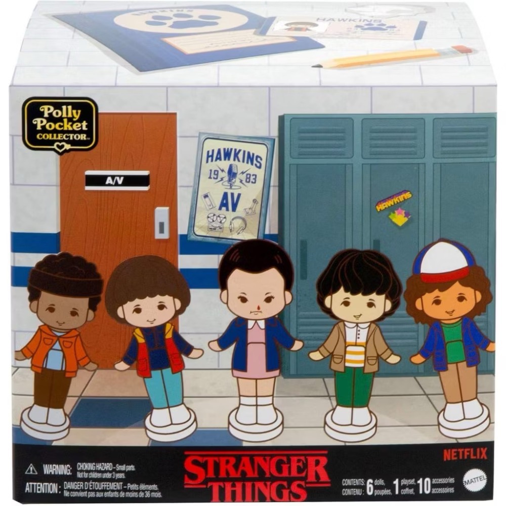 現貨 全新 正版 polly pocket Office 口袋波莉 怪奇物語 聯名收藏款 迷你娃娃屋 紀念款-細節圖5