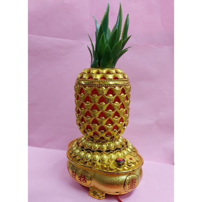 ［洽興］旺來音樂旋轉燈 春節過年 鳳梨 擺飾/音樂轉燈-細節圖3