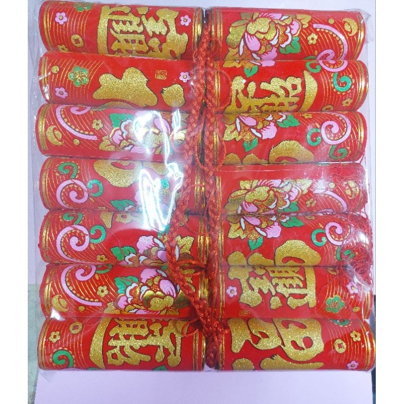 [洽興] 18筒 大絨布炮串/鞭炮吊飾 春節.過年.春聯 春節飾品-細節圖3