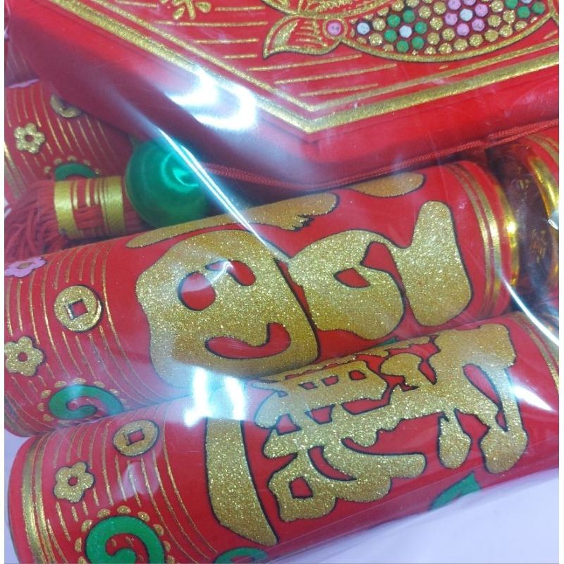 [洽興] 18筒 大絨布炮串/鞭炮吊飾 春節.過年.春聯 春節飾品-細節圖6