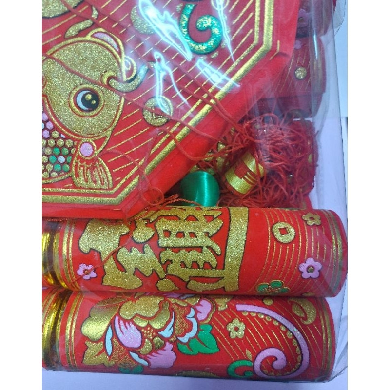 [洽興] 18筒 大絨布炮串/鞭炮吊飾 春節.過年.春聯 春節飾品-細節圖7