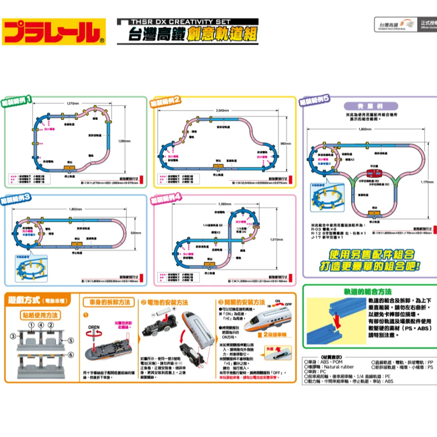[洽興] 台灣高鐵創意軌道組 PLARAIL 鐵道王國 _TP07966-細節圖7