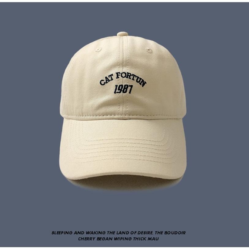 𝗬𝗨𝗡𝗜｜1987刺繡棒球帽 A001 美式軟頂 帽子 鴨舌帽 棒球帽 老帽-細節圖8