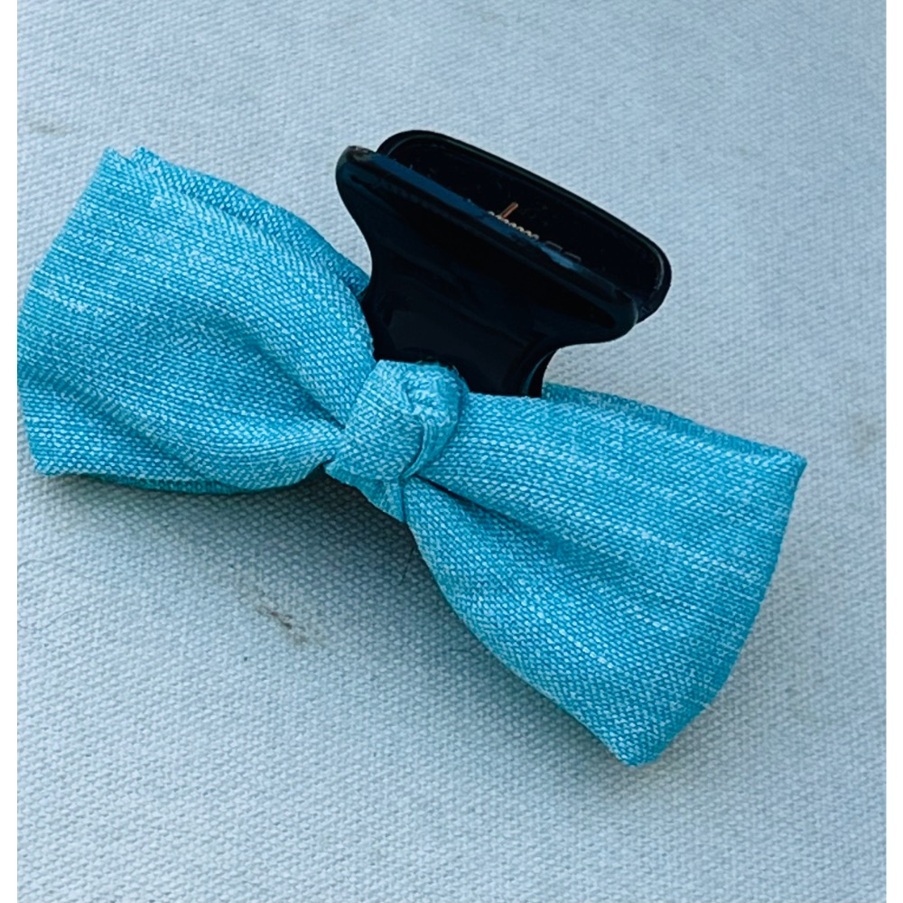 蝴蝶結鯊魚夾髮夾布料多款-細節圖5