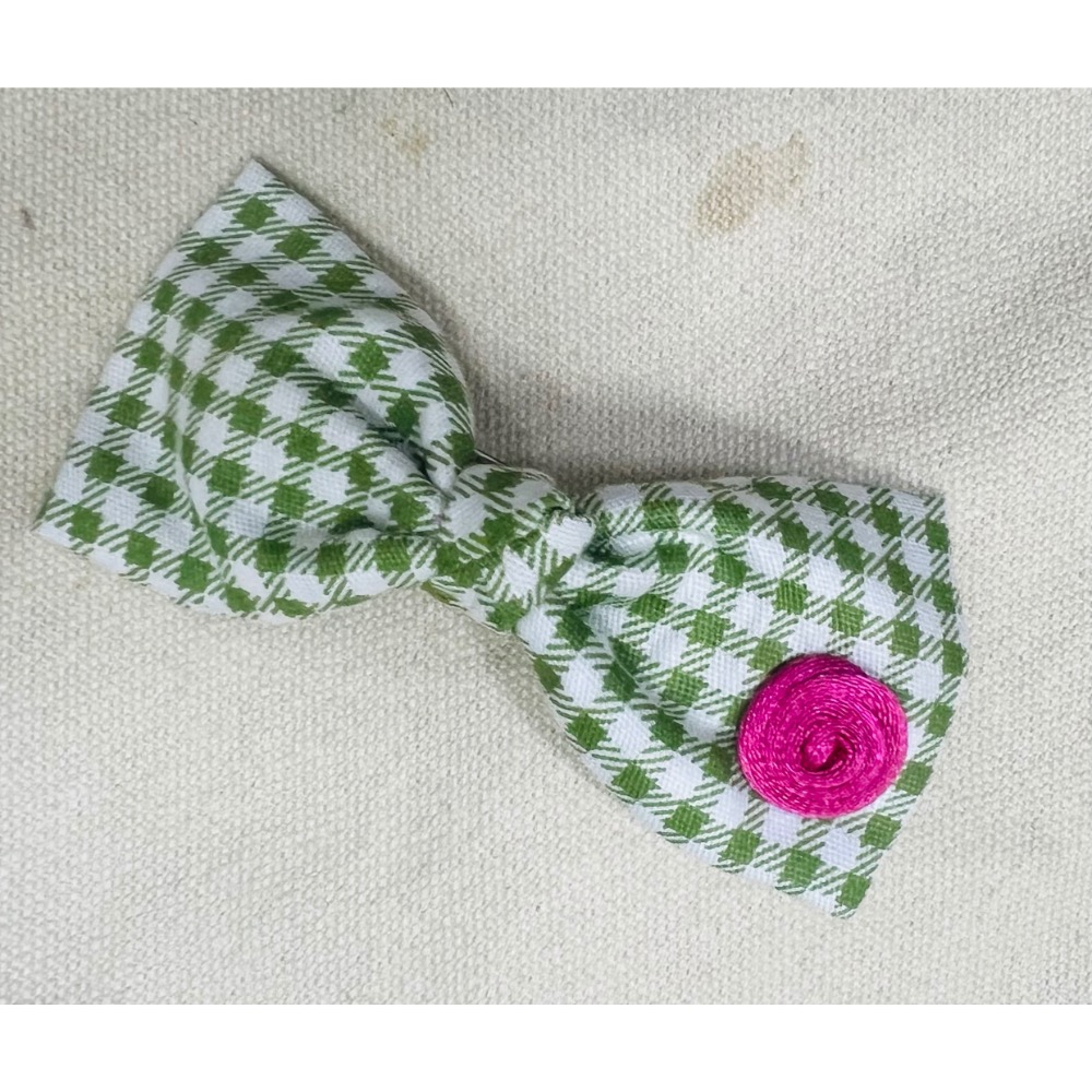 手作蝴蝶結布髮飾彈簧髮夾-細節圖2